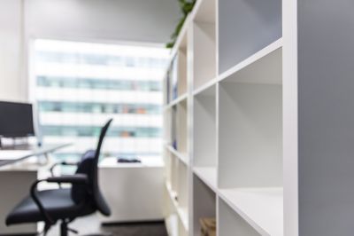 Finished Built-In Shelves